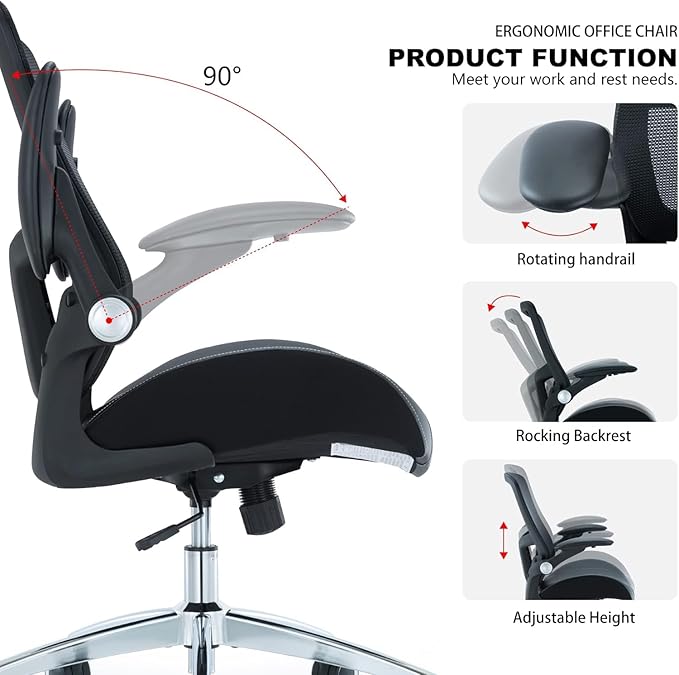 Office Chair Ergonomic Desk Chair-400lbs Big and Tall Heavy Duty, Wide & Soft 3D Modeling Foam Cushion Home Office Desk Chair with Adjustable Seat Height, Executive Computer Task Chair - LeafyLoom