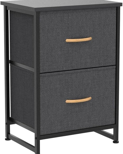 Nicehill Nightstand Set of 2, Nightstands for Bedroom with Drawers, Small Dresser with Drawers, Bedside Table Bedside Furniture, Night Stand End Table with Storage Drawers for Bedroom, Dark Grey - LeafyLoom