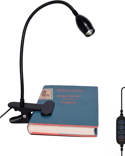LED Desk Lamp Versatile Clip-on Light Dimmable Zoomable Metal Spotlight with Flexible Arm and Strong Clamp for Reading, Crafting, Working, Painting - LeafyLoom