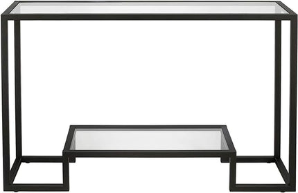 Henn&Hart 47.75" Wide Rectangular Console Table in Blackened Bronze, Entryway Table, Accent Table for Living Room, Hallway - LeafyLoom