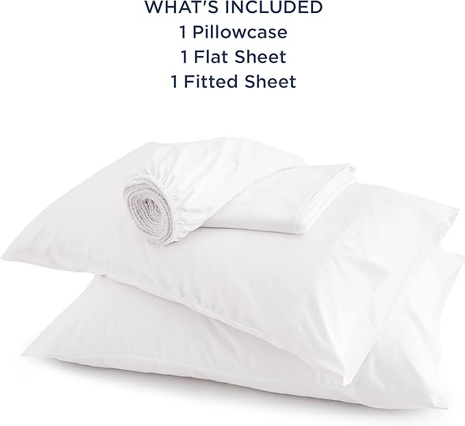 Bedsure Twin Sheets Set, Cooling Sheets Twin Size Bed Set, Rayon Derived from Bamboo, Twin Size Sheets, Breathable & Soft Bed Sheets, Hotel Luxury Silky Bedding Sheets & Pillowcases, White - LeafyLoom