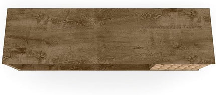 Manhattan Comfort Liberty Mid Century Modern TV Stand for Televisions up to 50 Inches, Bedroom and Living Room Entertainment Center with Storage, Shelves, and Cabinet, 53" Wide, Rustic Brown/3D Brown - LeafyLoom