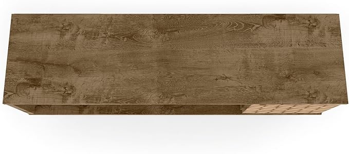 Manhattan Comfort Liberty Mid Century Modern TV Stand for Televisions up to 50 Inches, Bedroom and Living Room Entertainment Center with Storage, Shelves, and Cabinet, 53" Wide, Rustic Brown/3D Brown - LeafyLoom