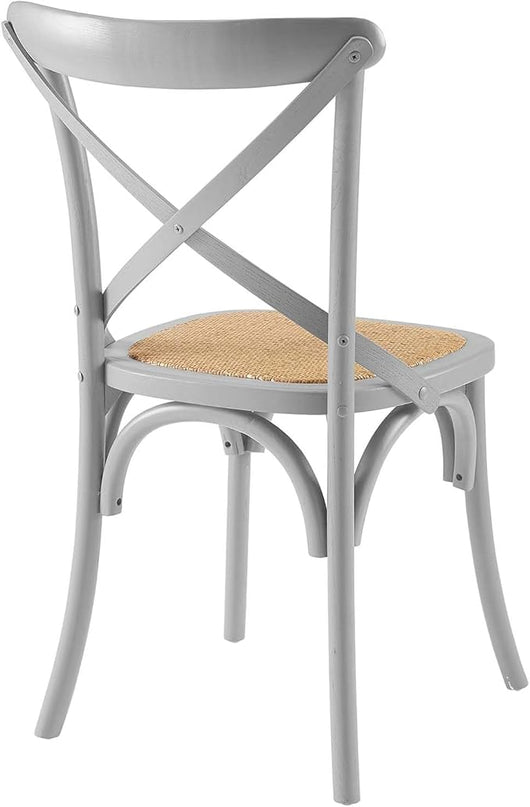 Modway Gear Side Set of 2, Two Dining Chairs, Light Gray - LeafyLoom