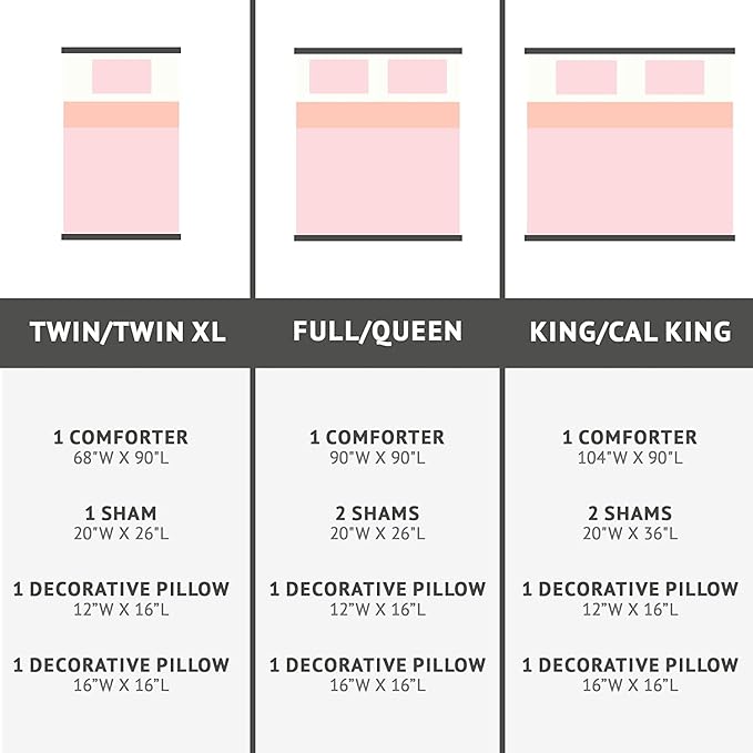 Intelligent Design Raina King / Cal King Comforter Set, Soft Microfiber Comforter Set King, Modern Geometric Metallic Bed Set, 5 Pieces College Bedding Comforter Set with 2 Shams, 2 Toss Pillows Blush - LeafyLoom