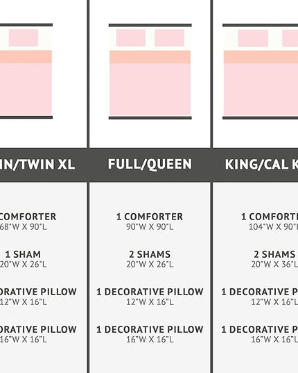 Intelligent Design Raina Comforter Microfiber Metallic Print Geometric Design Embroidered Toss Pillow Modern Trendy Casual All Season Bedding Set Matching Sham, Full/Queen, Blush/Gold 5 Piece - LeafyLoom
