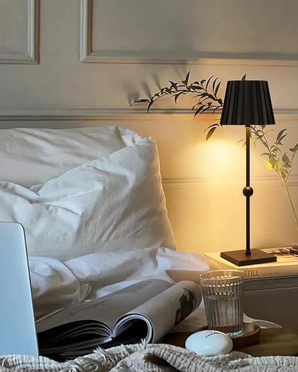 GGOYING Set of 2 Cordless Table Lamp, Dimmable Rechargeable Night Light with 5200mAh Battery 3 Color Temperature,Portable LED Lamp for Couple Dinner Pation - LeafyLoom