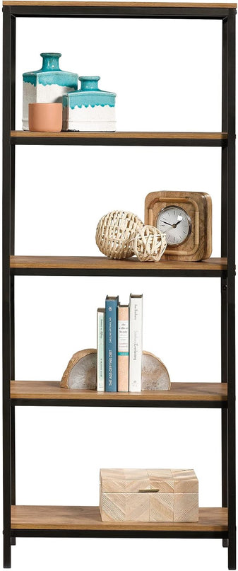 Sauder North Avenue Tall 4-Shelf Bookcase/ Book shelf, Sindoori Mango finish - LeafyLoom