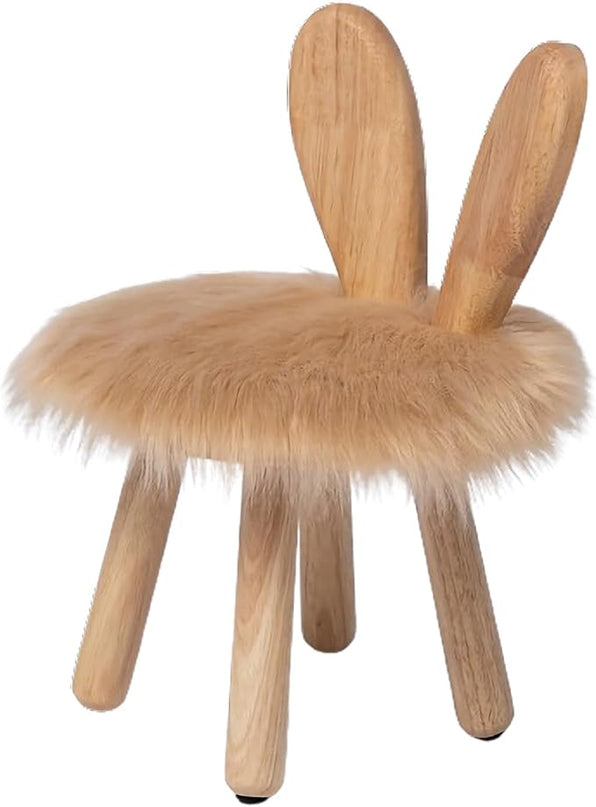 Wooden Toddler Chair Rabbit Stool Suitable for A Variety of Color Rest Stool for Any Room Decoration Game Room Cute Chair - LeafyLoom