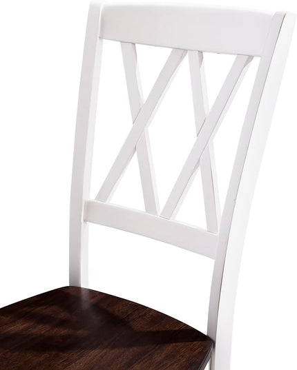 Crosley Furniture Shelby Dining Chairs (Set of 4), Distressed White - LeafyLoom