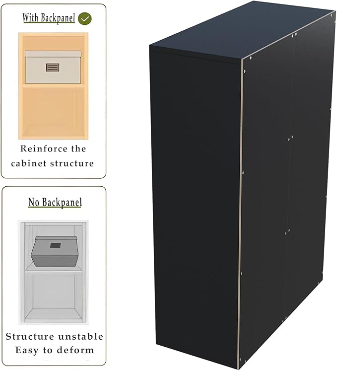 6-Cube Storage Shelf Bookcase - Wooden 3-Tier Floor Standing Open Bookshelf for Home and Office, Display Cabinet, Black - LeafyLoom