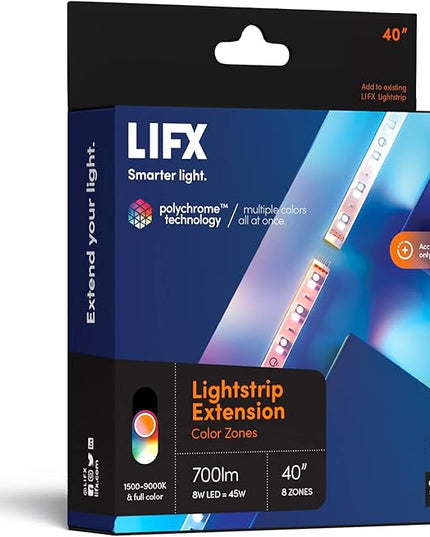 LIFX Lightstrip 40" Extension Only (no Controller or Supply Included), Wi-Fi Smart LED Light Strip, Full Color with Polychrome Technology™. LIFX