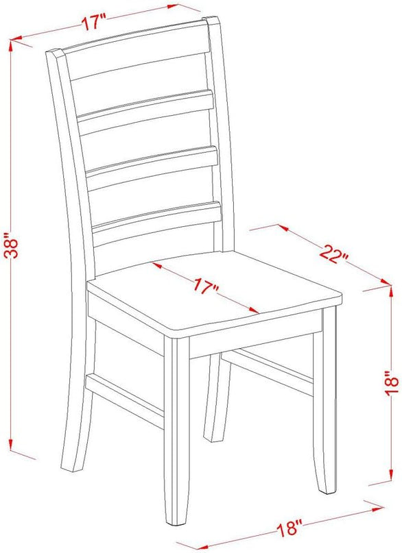 East West Furniture SUPF5-BCH-W 5 Piece Set Includes a Round Dining Table with Dropleaf & Shelves and 4 Kitchen Chairs, 42x42 Inch - LeafyLoom