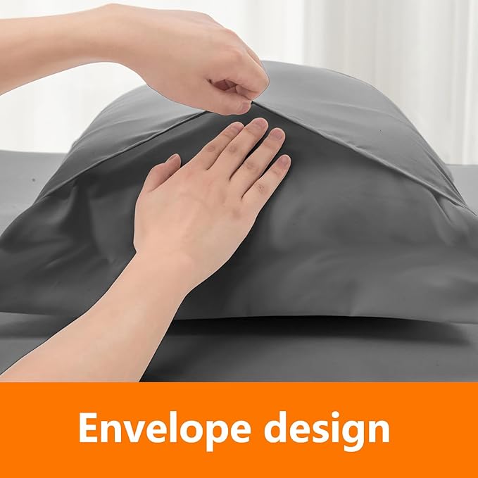 California King Size Comforter Set - 3 Pieces, 1 Reversible Comforter and 2 Pillowcases,Soft Quilted Warm Fluffy Cooling Bedding for All Season,Grey - LeafyLoom