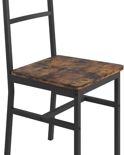 NicBex Dining Table Set for 4 Kitchen Table and Chairs Five-Piece Set Table and Chair with Backrest for Kitchen, Bar, Living Room, Breakfast Nook, Industrial Style, Solid Structure, Brown - LeafyLoom