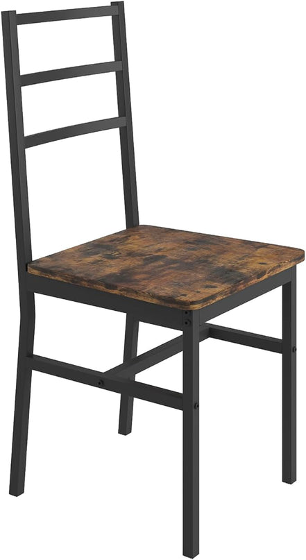 NicBex Dining Table Set for 4 Kitchen Table and Chairs Five-Piece Set Table and Chair with Backrest for Kitchen, Bar, Living Room, Breakfast Nook, Industrial Style, Solid Structure, Brown - LeafyLoom