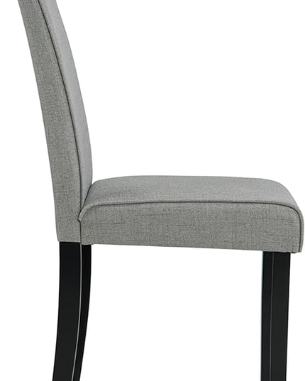 Signature Design by Ashley Kimonte Upholstered 19" Parsons Dining Chair, 2 Count, Dark Gray - LeafyLoom