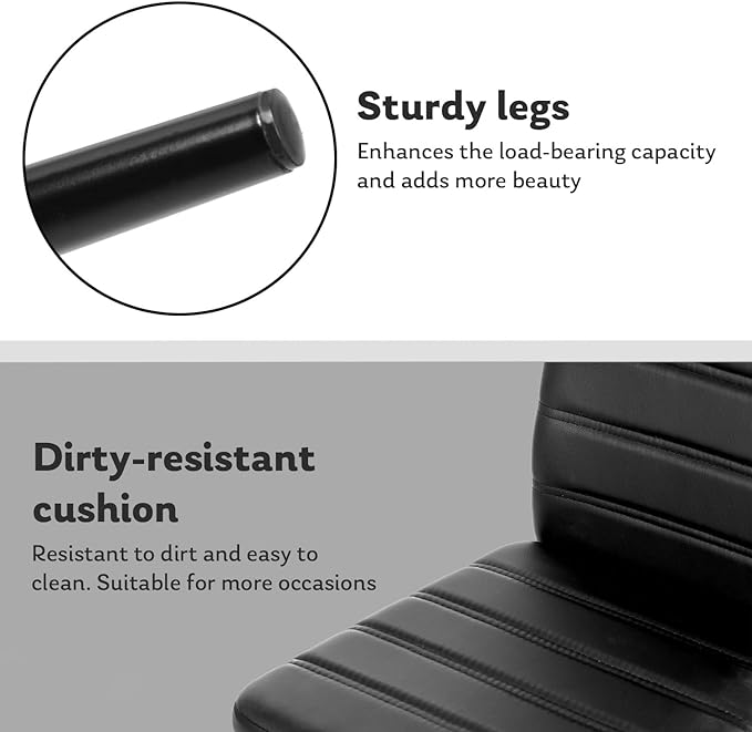 PU Leather Chair Set of 4, High Back Dining Seat with Soft Padded & Foot Cap Protection for Home Kitchen Living Room, 300lbs Capacity, Black - LeafyLoom