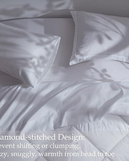 NexHome White King Size Comforter Sets Bed in a Bag 7-Pieces Soft All Season Bedding Sets with Comforter, Pillow Shams, Flat Sheet, Fitted Sheet and Pillowcases - LeafyLoom