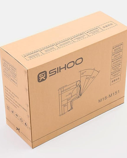 SIHOO M18 Ergonomic Office Chair for Big and Tall People Adjustable Headrest with 2D Armrest Lumbar Support and PU Wheels Swivel Tilt Function Orange - LeafyLoom