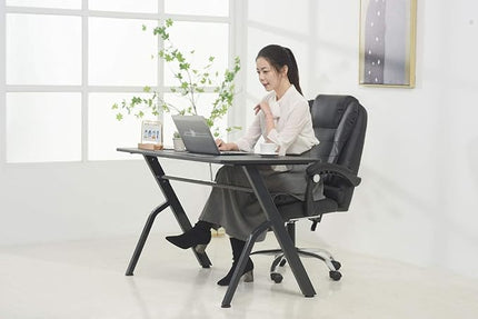 ApexDesk 47" Computer Desk, Modern Simple Style Desk for Home Office, Study Student Writing Desk - Black - LeafyLoom