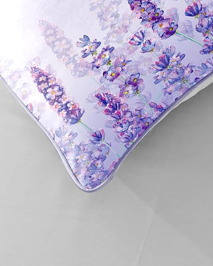 Girls Purple Comforter Sets Twin Size for Girls, Pretty Blonde Girls Love Purple Floral Quilt Bedding Sets for girls Bed in A Bag Comforter Set with 2 Pillowcases - LeafyLoom