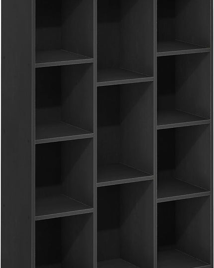 Furinno Luder 11-Cube Reversible Open Shelf Bookcase, Blackwood - LeafyLoom