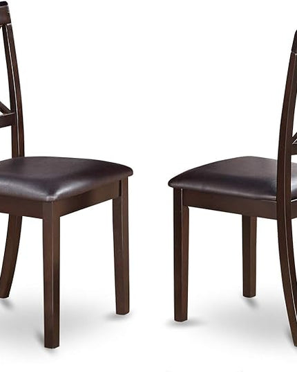 East West Furniture CABO5S-CAP-LC Capri 5 Piece Room Set Includes a Rectangle Wooden Table and 4 Faux Leather Kitchen Dining Chairs, 36x60 Inch - LeafyLoom