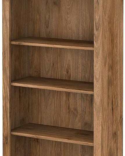 Bush Furniture Somerset 5-Shelf 65-inch H Bookcase, Fresh Walnut (WC81365) - LeafyLoom