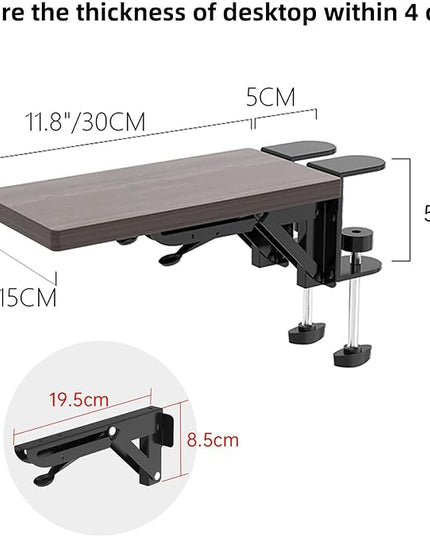 Computer Armrest Desk Computer Armrest Support Adjustable Computer Desk Armrest Support Ergonomic Rotating for Table Desk Chair Desk - LeafyLoom