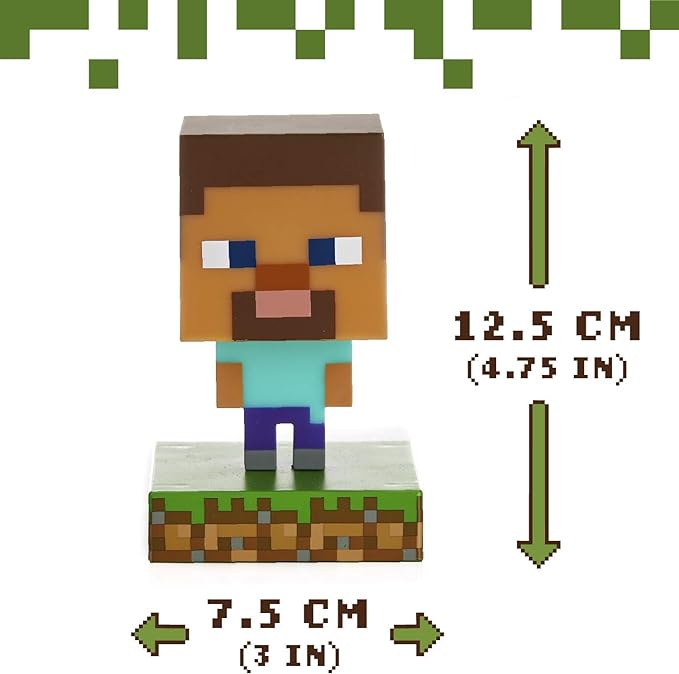 Paladone Minecraft Steve Icon Light Collectible Figure | Officially Licensed Minecraft Bedroom Decor - LeafyLoom