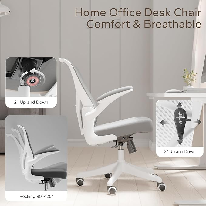 Home Desk Chair Ergonomic Chair Study Chair Computer Chair Desk Chair Lumbar Support Office Chair Heavy Duty Office Chair - LeafyLoom