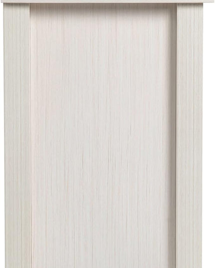 Flash Furniture Sheffield Engineered Wood TV Stand for 80" TVs, Media Console/TV Cabinet with 3 Adjustable Shelves and Glass Doors, White Wash Finish - LeafyLoom