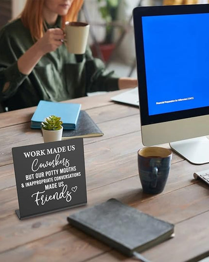 Work Bestie Gifts for Women Colleagues Coworkers Gift Office Desk Decor New Job Good Luck Goodbye Gifts For Coworkers Boss Women Friends Farewell Going Away Goodbye Gifts for Coworker dksg16 - LeafyLoom