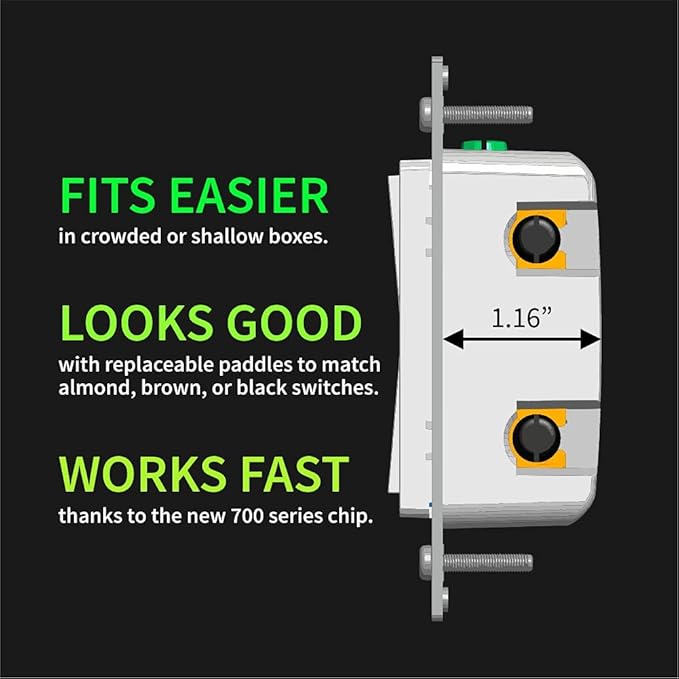 Zooz 800 Series Z-Wave Long Range S2 On Off Switch ZEN76 800LR, White | Simple Direct 3-Way and 4-Way Solution (Works with Regular Switches, No Aux Switch Needed) | Z-Wave Hub Required ZOOZ