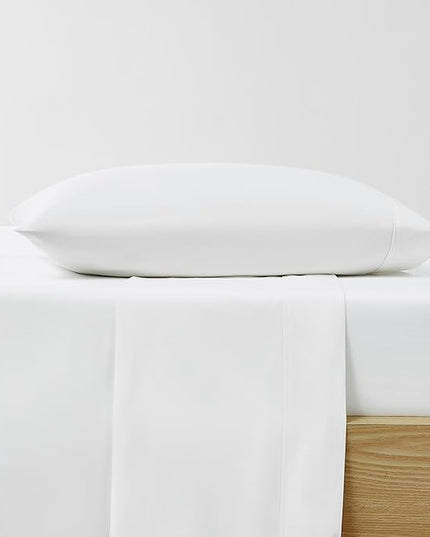 UGG 20932 Alahna Twin XL Bed Sheets and Pillowcases 3-Piece Set Sleep in Luxury Machine Washable Deep Pockets Wrinkle-Resistant Breathable Cozy Comfort Silky Cooling Sheets, Twin XL, White - LeafyLoom