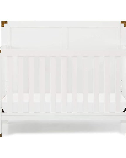 Baby Relax Miles 5-in-1 Convertible Crib, Nursery Furniture, Classic White - LeafyLoom
