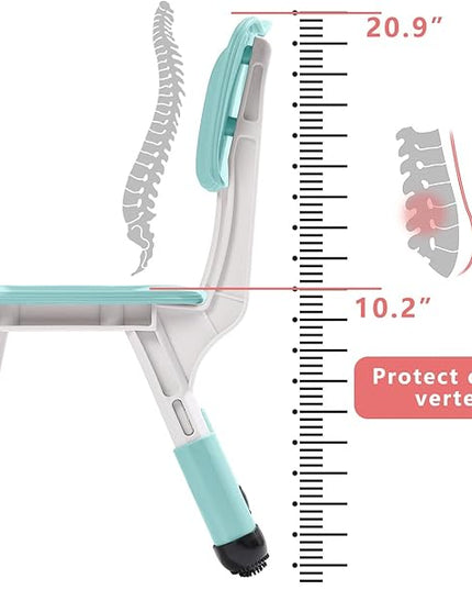 Adjustable Kid Chairs Indoor 3 Level Adjustable Suitable for Children Age 2-6. Maximum load-bearing 220LBS Suitable for Family Classroom and Nursery Child Seat Set (2-Pack-Mint Green) - LeafyLoom