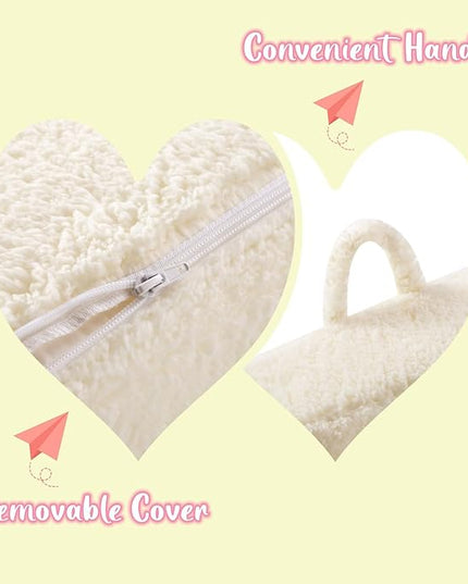 Kids Snuggly-Soft Sherpa Chair, Cuddly Toddler Foam Chair for Boys and Girls, Cream - LeafyLoom