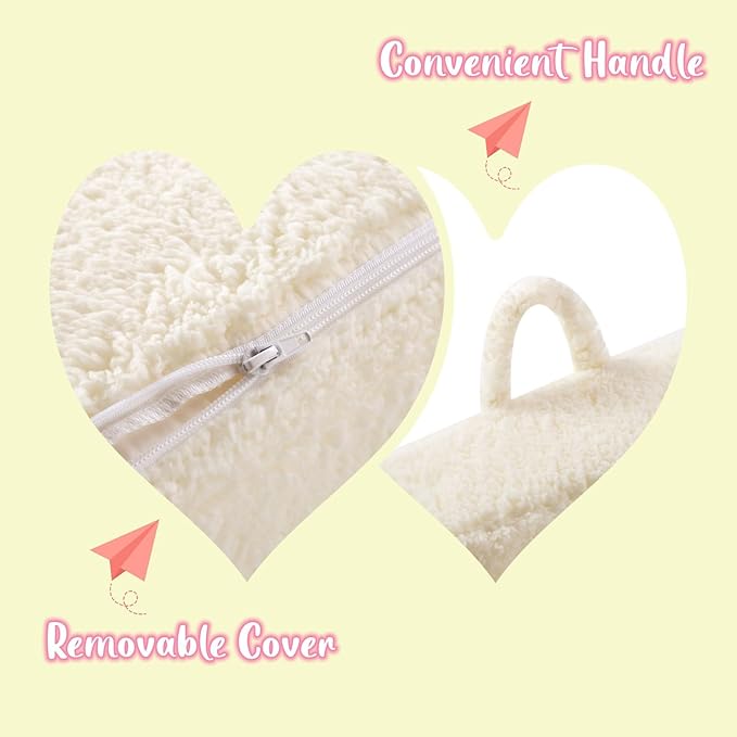 Kids Snuggly-Soft Sherpa Chair, Cuddly Toddler Foam Chair for Boys and Girls, Cream - LeafyLoom