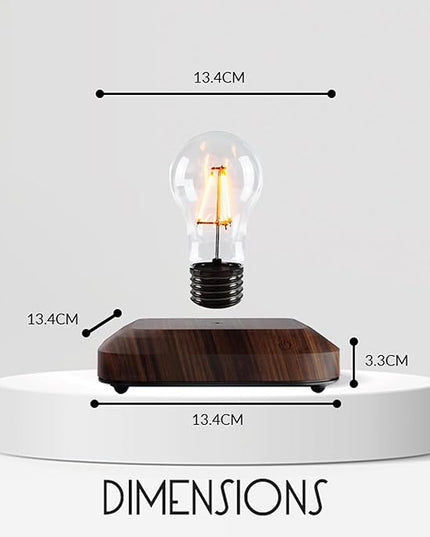LEVINA Floating Light Bulb Lamp - Magnetic Levitating Wireless Light Bulb Lamp, Night Light, Room Decor, Cool Lamps, Unique Decor Tech Toys - LeafyLoom