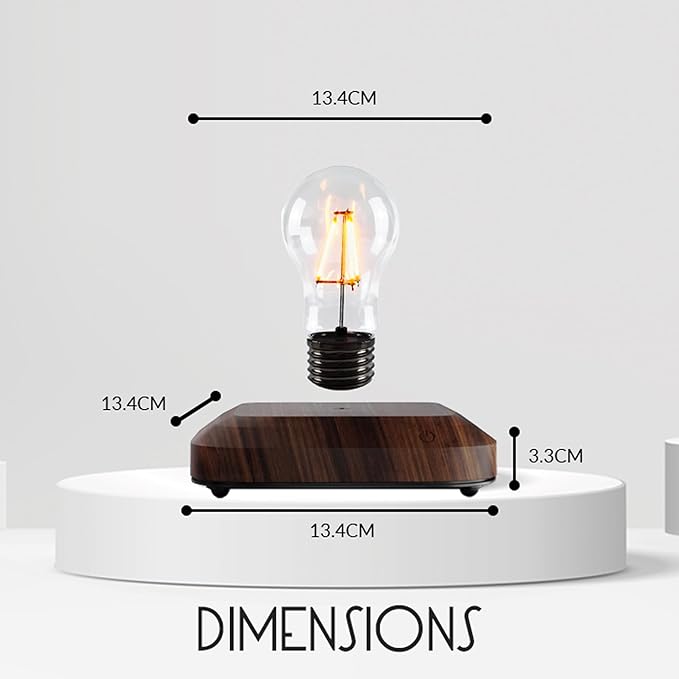 LEVINA Floating Light Bulb Lamp - Magnetic Levitating Wireless Light Bulb Lamp, Night Light, Room Decor, Cool Lamps, Unique Decor Tech Toys - LeafyLoom