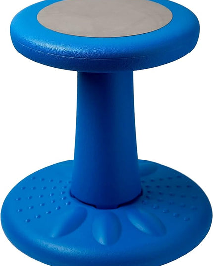 Studico ActiveChairs Kids Wobble Stool, Flexible Seating for Preschool & Elementary Classrooms, Improves Focus, Posture & ADHD/ADD, 14" Active Desk Chairs, Ages 3-7, Blue - LeafyLoom