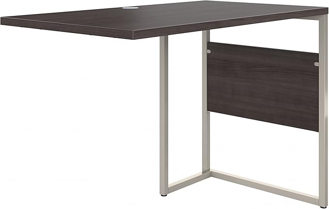 Bush Business Furniture Hybrid Desk Return/Bridge, 42W x 24D, Storm Gray - LeafyLoom