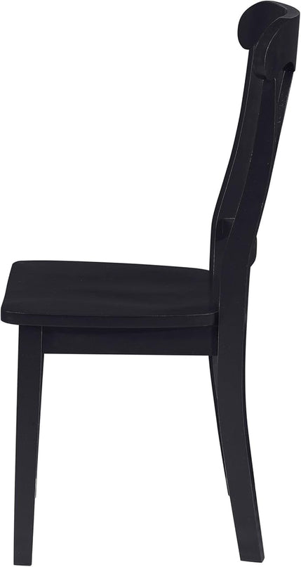 DOREL Living Aubrey 5 piece Traditional Height Pedestal Dining Set - LeafyLoom