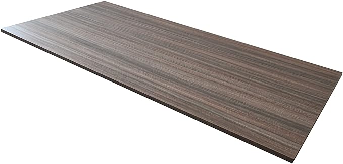Kaboon Universal Tabletop 55"x27.5", Solid One-Piece Melamine Table Top, Double Desk L-Desk DIY, Home and Office Countertop,Eucalyptus/Dark Walnut - LeafyLoom