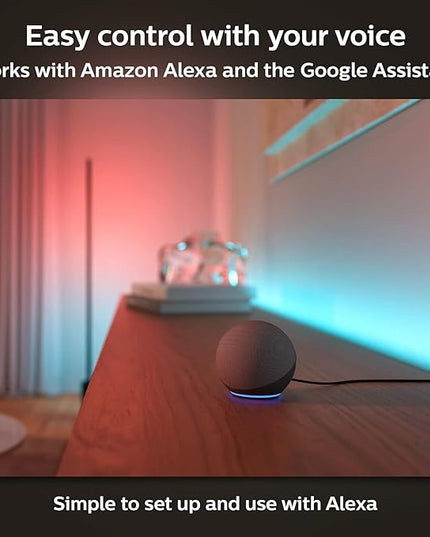 Philips Hue Indoor 6-Foot Smart LED Light Strip Base Kit with Plug - Flowing Multicolor Effect - 1 Pack - Control with Hue App - Works with Alexa, Google Assistant and Apple HomeKit PhilipsHue