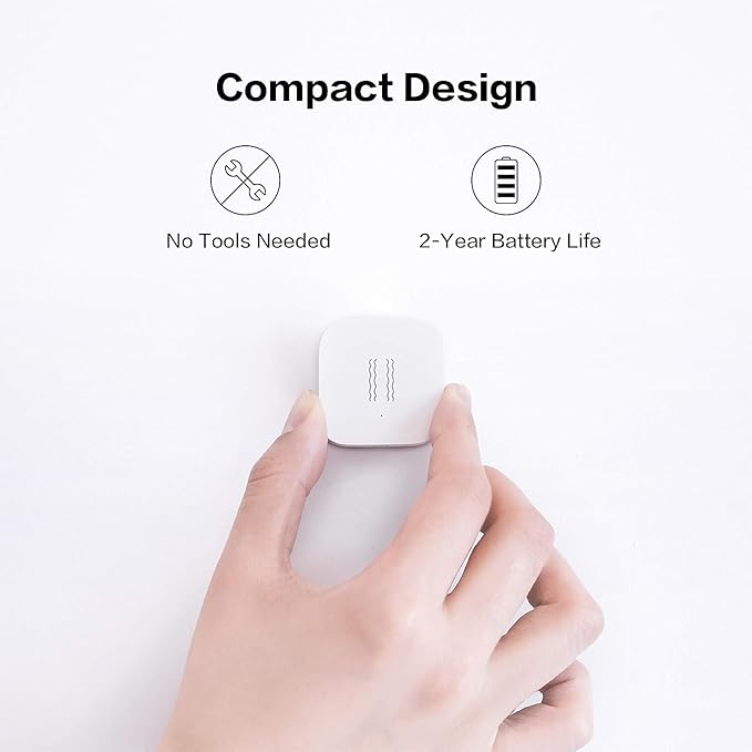 Aqara Vibration Sensor, Requires AQARA HUB, Zigbee Connection, Wireless Mini Glass Break Detector for Alarm System and Smart Home Automation, Compatible with Apple HomeKit, Works with IFTTT Aqara