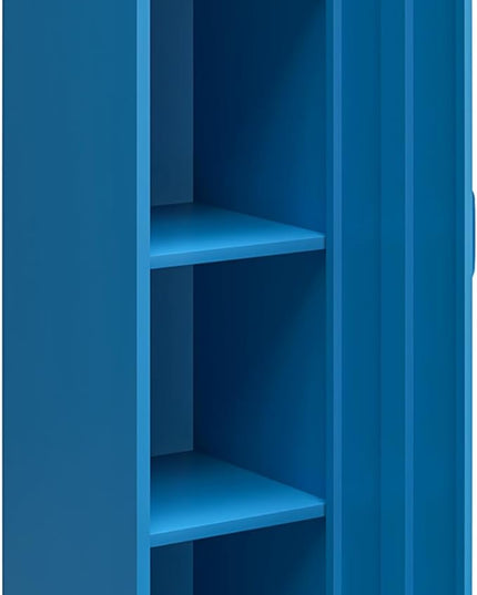 Novogratz Cache Single Metal Locker Storage, Blue Cabinet - LeafyLoom