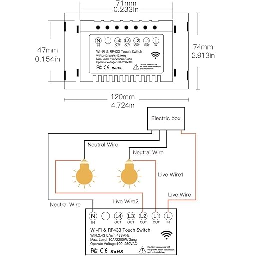 MOES 2.4GHz WiFi Wall Touch Smart Switch Neutral Wire Required, 3 Way Multi-Control, Glass Panel Light Switch Work with Smart Life/Tuya App, RF433 Remote Control, Alexa and Google Home White 1 Gang MOES